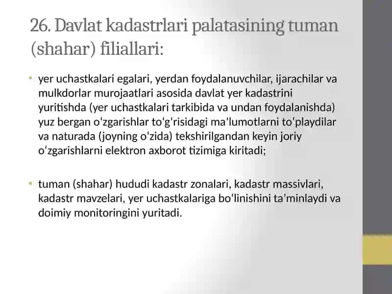 Davlat yerkadastrini yuritish sohasida davlat boshqaruv 3