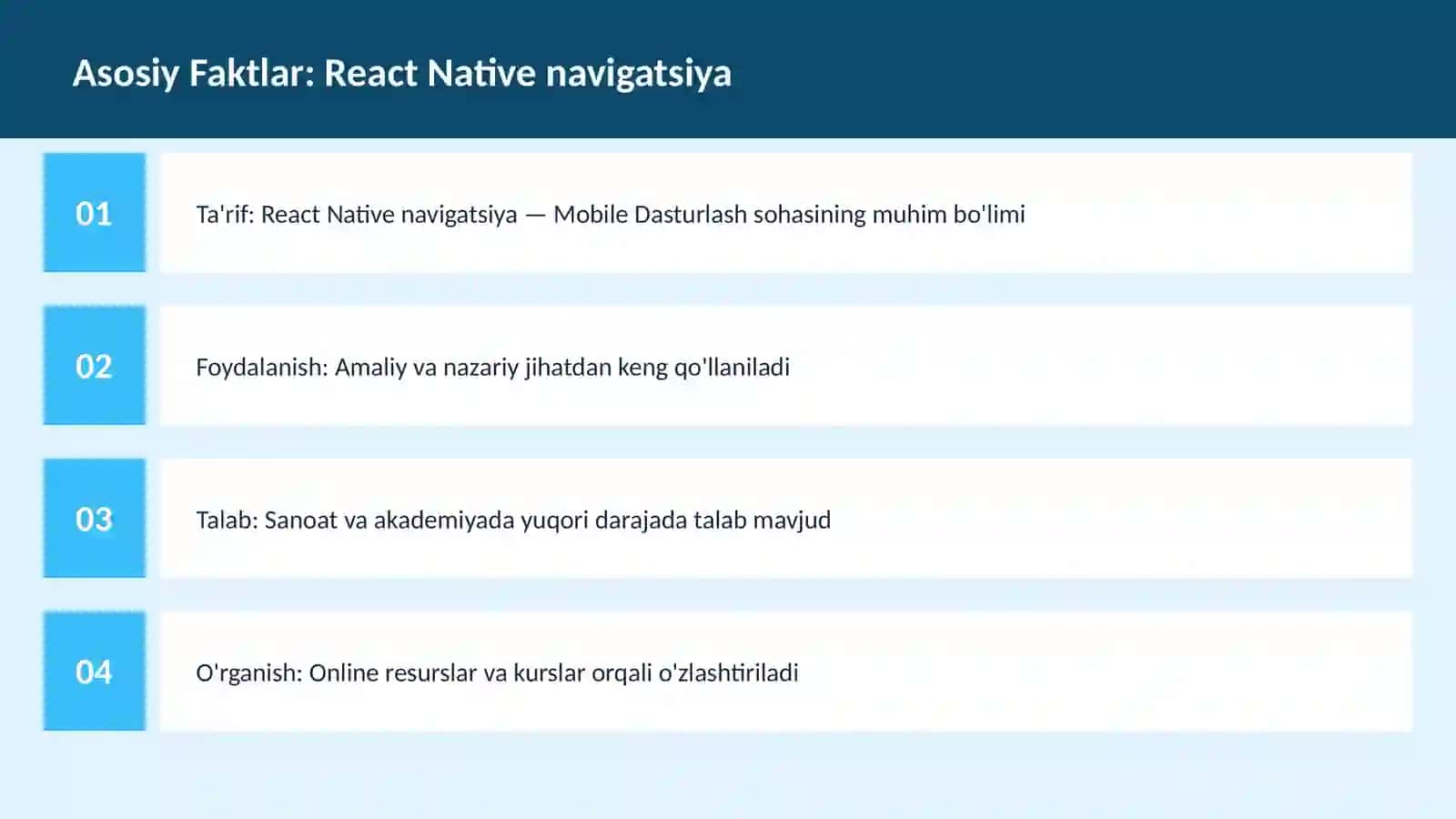 React Native navigatsiya 3