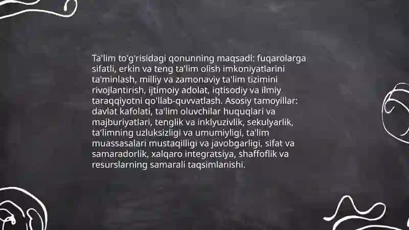 Talim toʻgʻrisida"gi qonuni 3