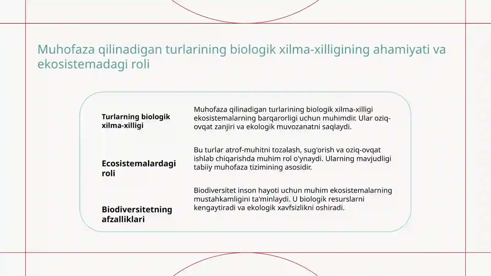 Muhofaza qilinadigan flora va fauna vakillari bilan ishlash 3