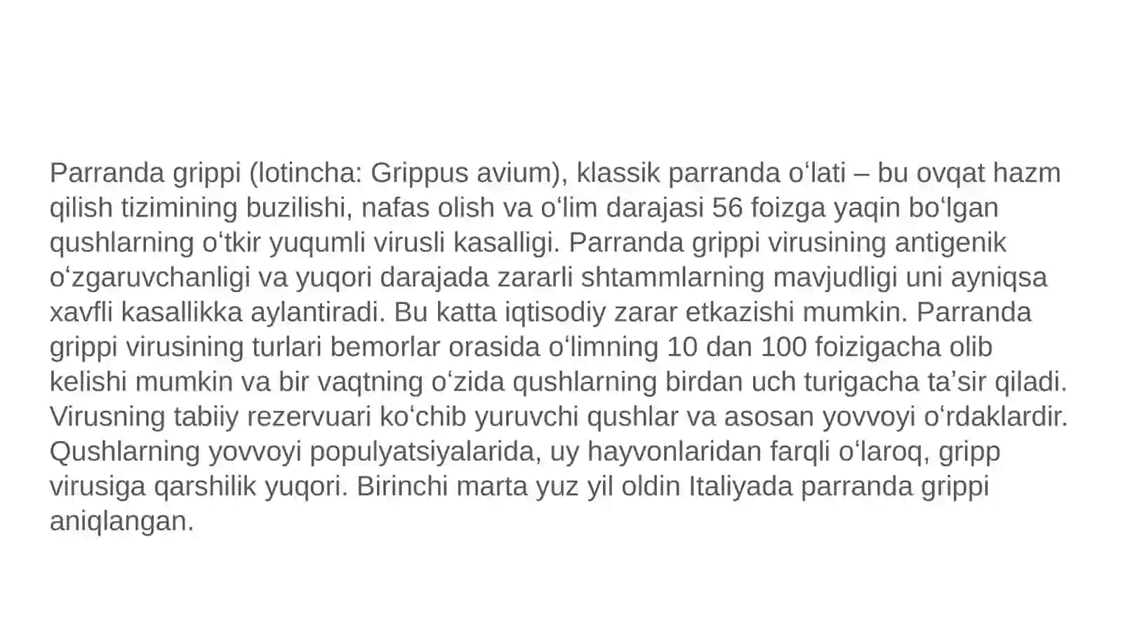 Cho’chqa va parranda grippi 3