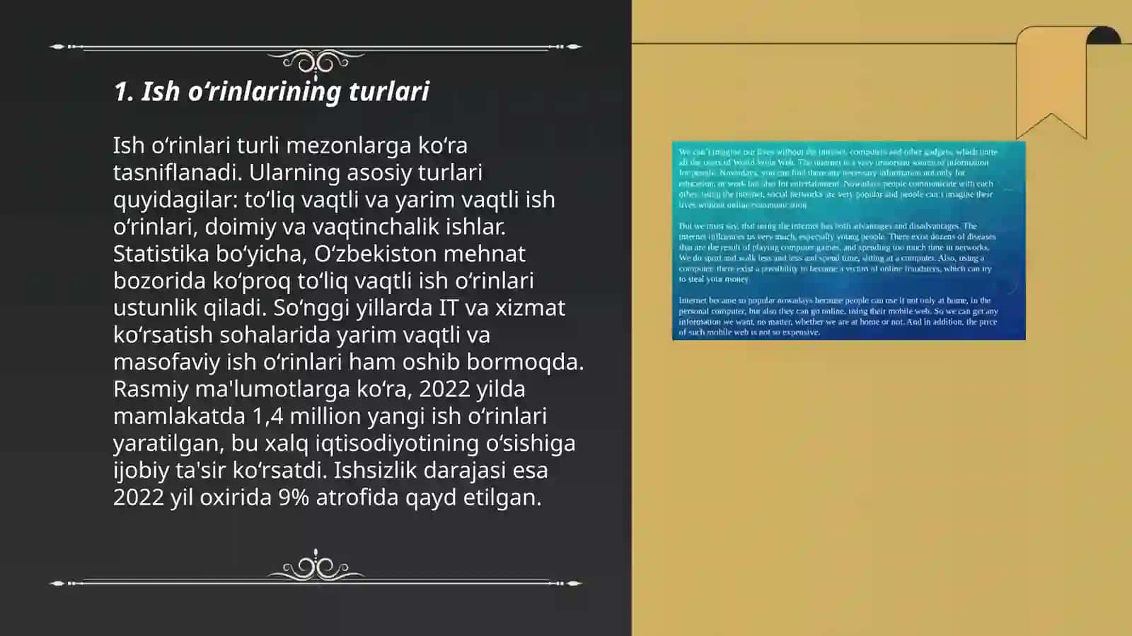 Ish o‘rinlari bo‘yicha ma’lumotlar bilan tanishish 3