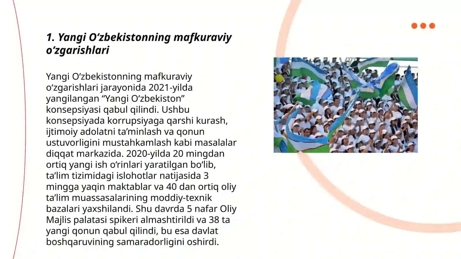 Yangi O‘zbekistonda amalga oshirilayotgan ma’naviy o‘zgarishlar 3