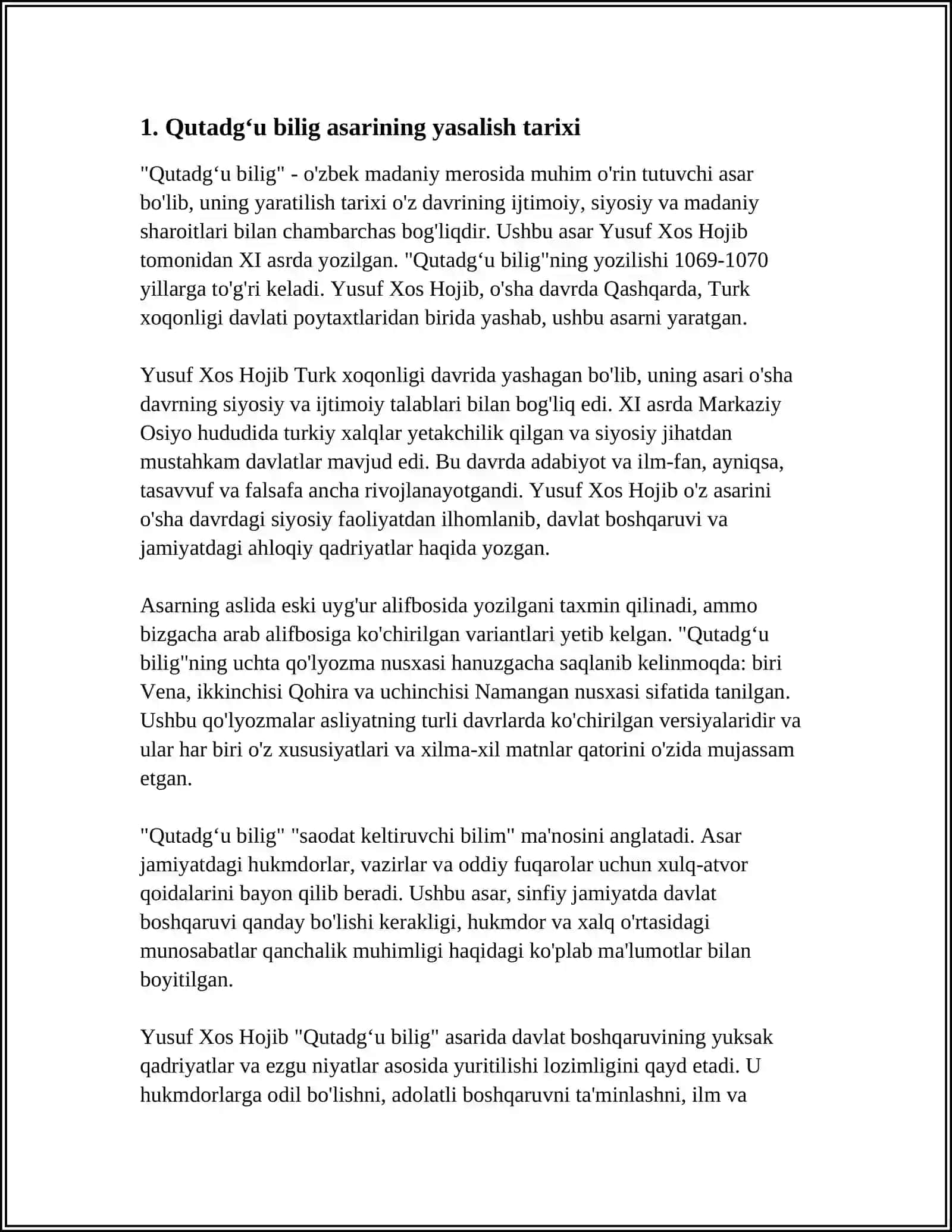 QUTADGʻU BILIG ASARI TAHLILI 3