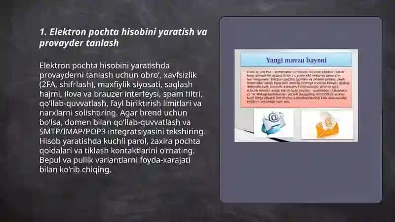 Elektron pochta yaratish va profesional xat yozish 3