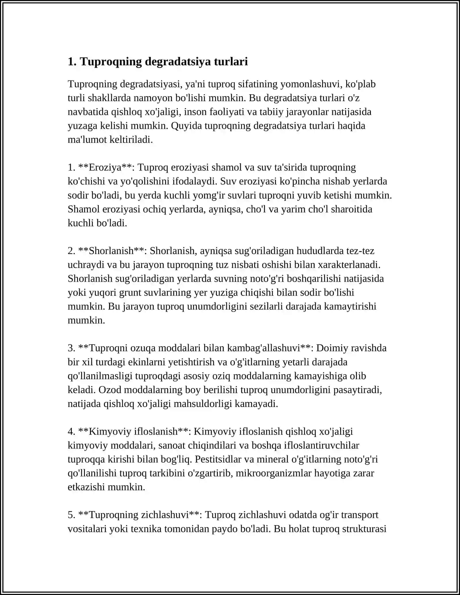 DEGRODATSIYASIGA UCHRAGAN TUPROQLARNING BIOLOGIK FAOLLIGI 3