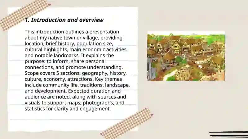 Presentation about Native Town or Village 3