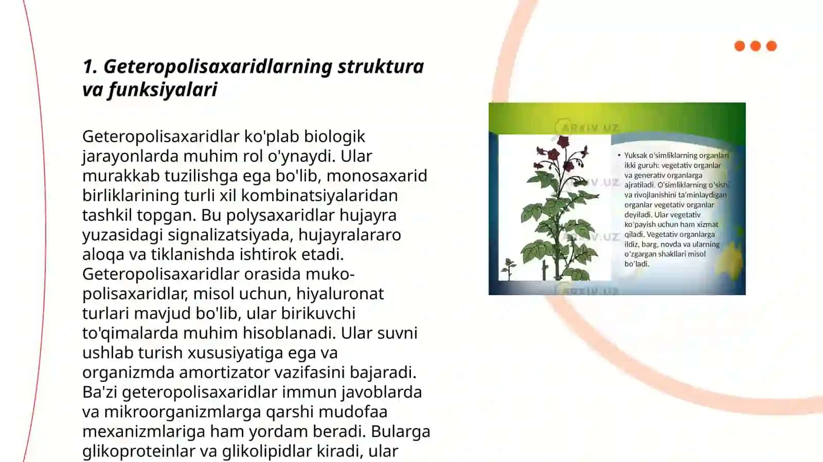 Geteropolisaxaridlarni ontogenez va kasalliklarda o'zgarishi 3