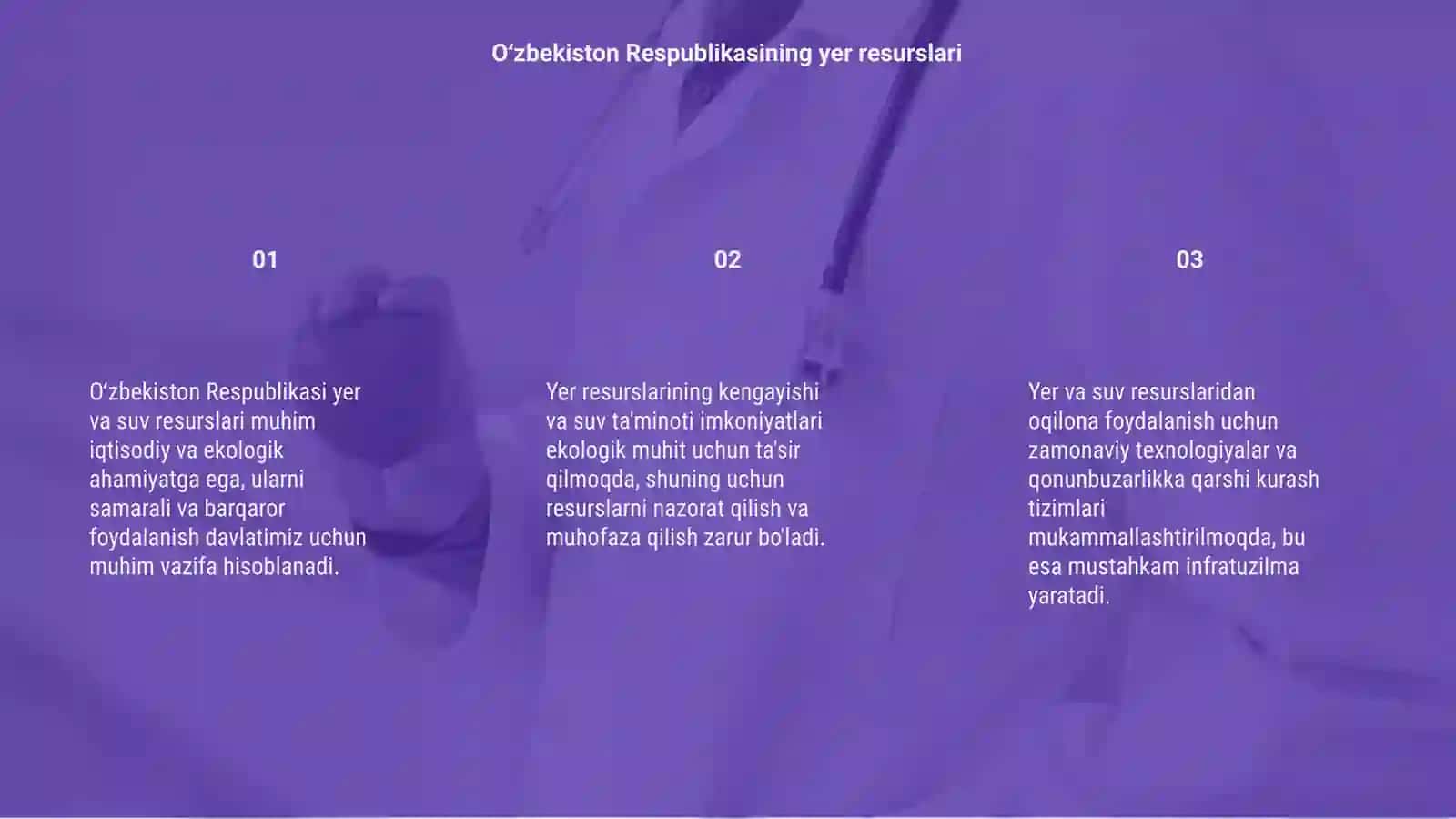 Oʻzbekiston Respublikasi yer va suv resurslaridan foydalanish tahlili 3