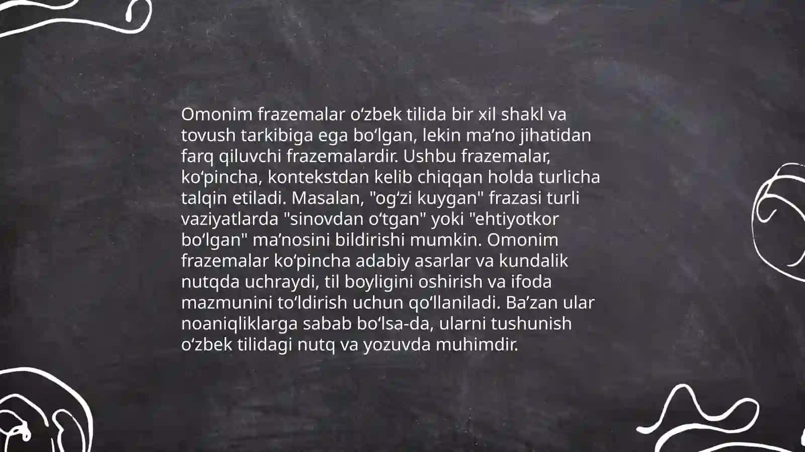 Frazemalarning semantik turlari: omonim, sinonim, antonim iboralar 3