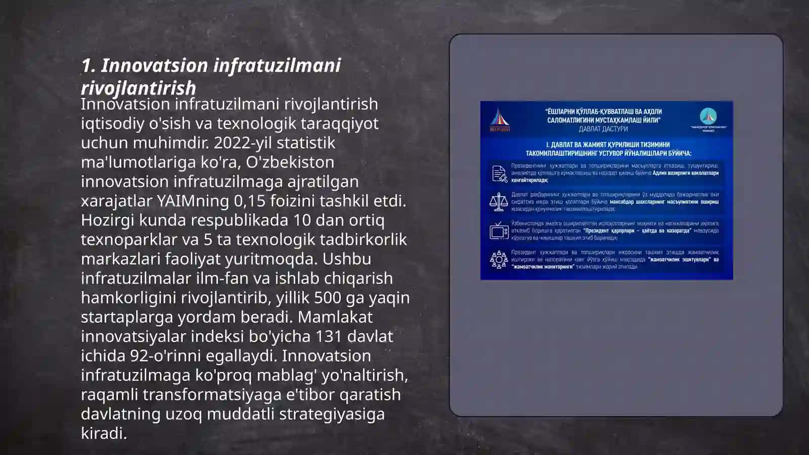 Innovatsion infratuzilmani rivojlantirish 3
