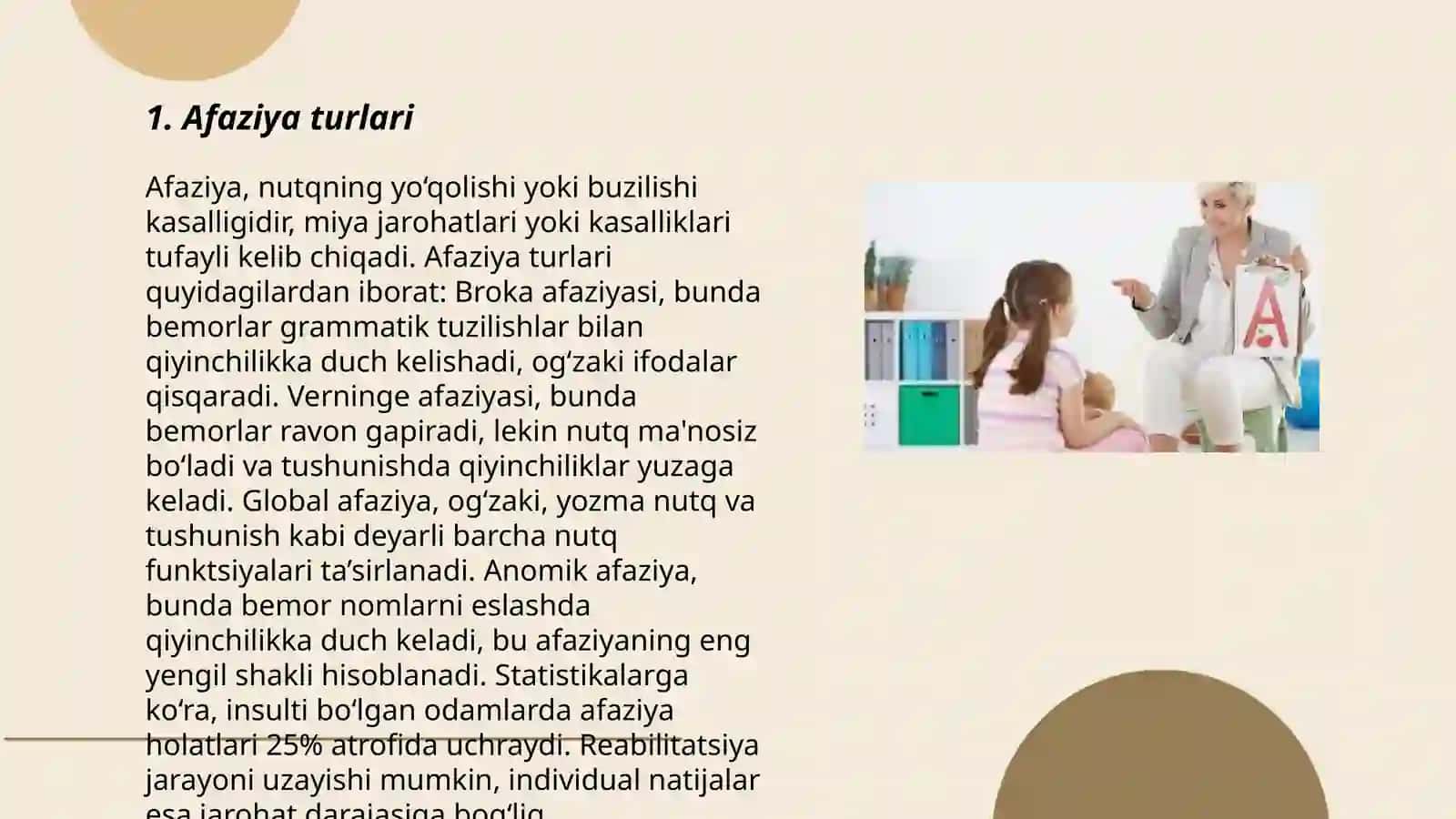 Afaziya tashxisini tekshirish va tashxis qo'yish 3