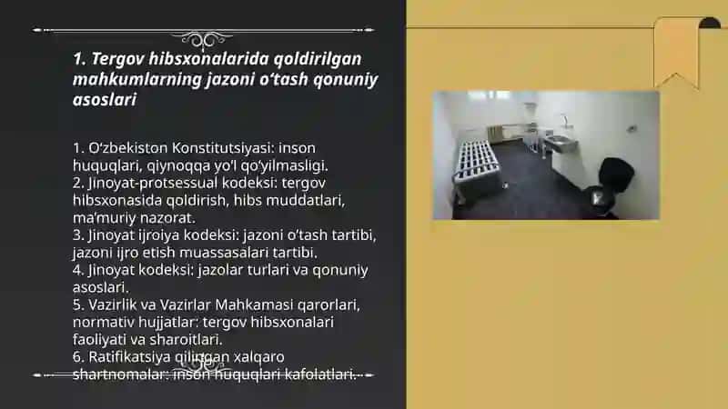 Tergov hibsxonalarida qoldirilgan mahkumlarnibg jazoni oʻtash tartibi va shartlari 3