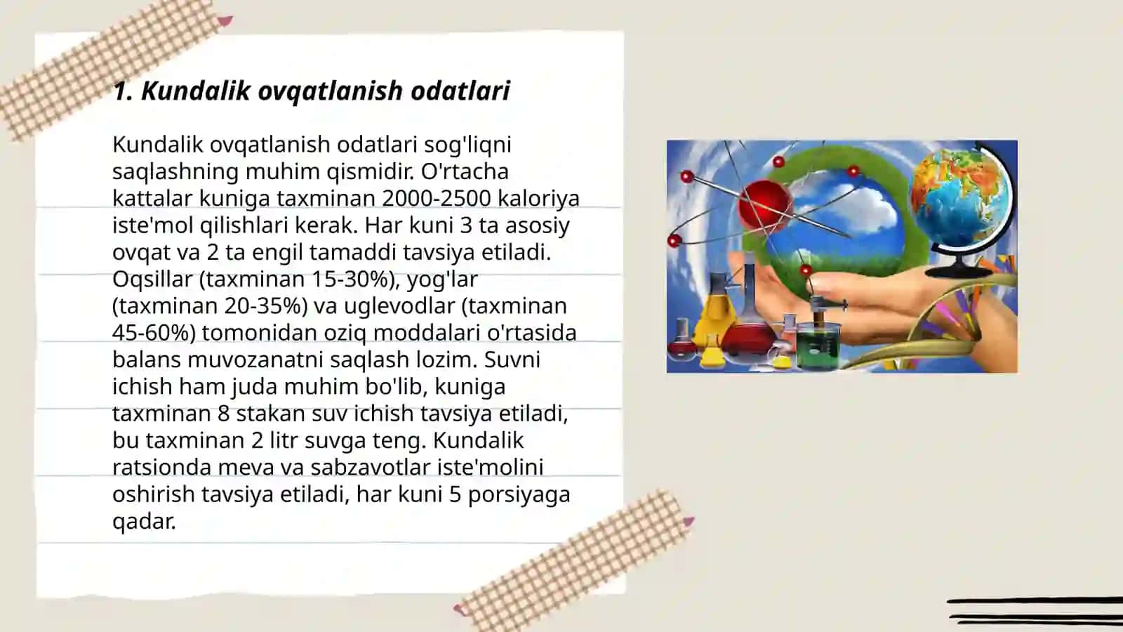 Kundalik ovqatlanish odatlari 3