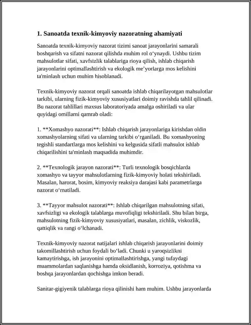 Sanoatda texnik-kimyoviy nazorat 3
