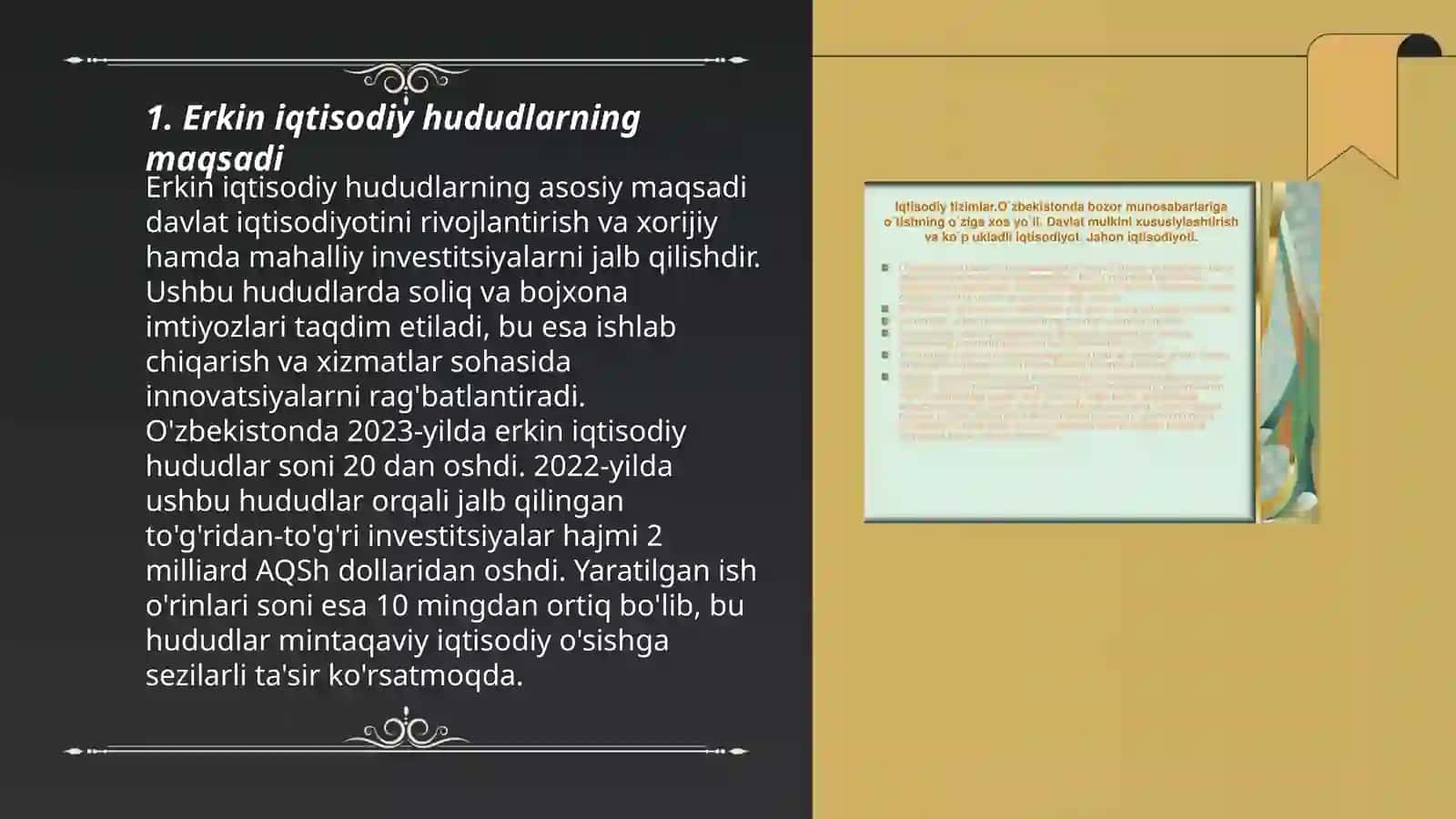 Erkin iqtisodiy hududlar va ularning mamlakat iqtisodiyotini rivojlantirishdagi ro'li 3