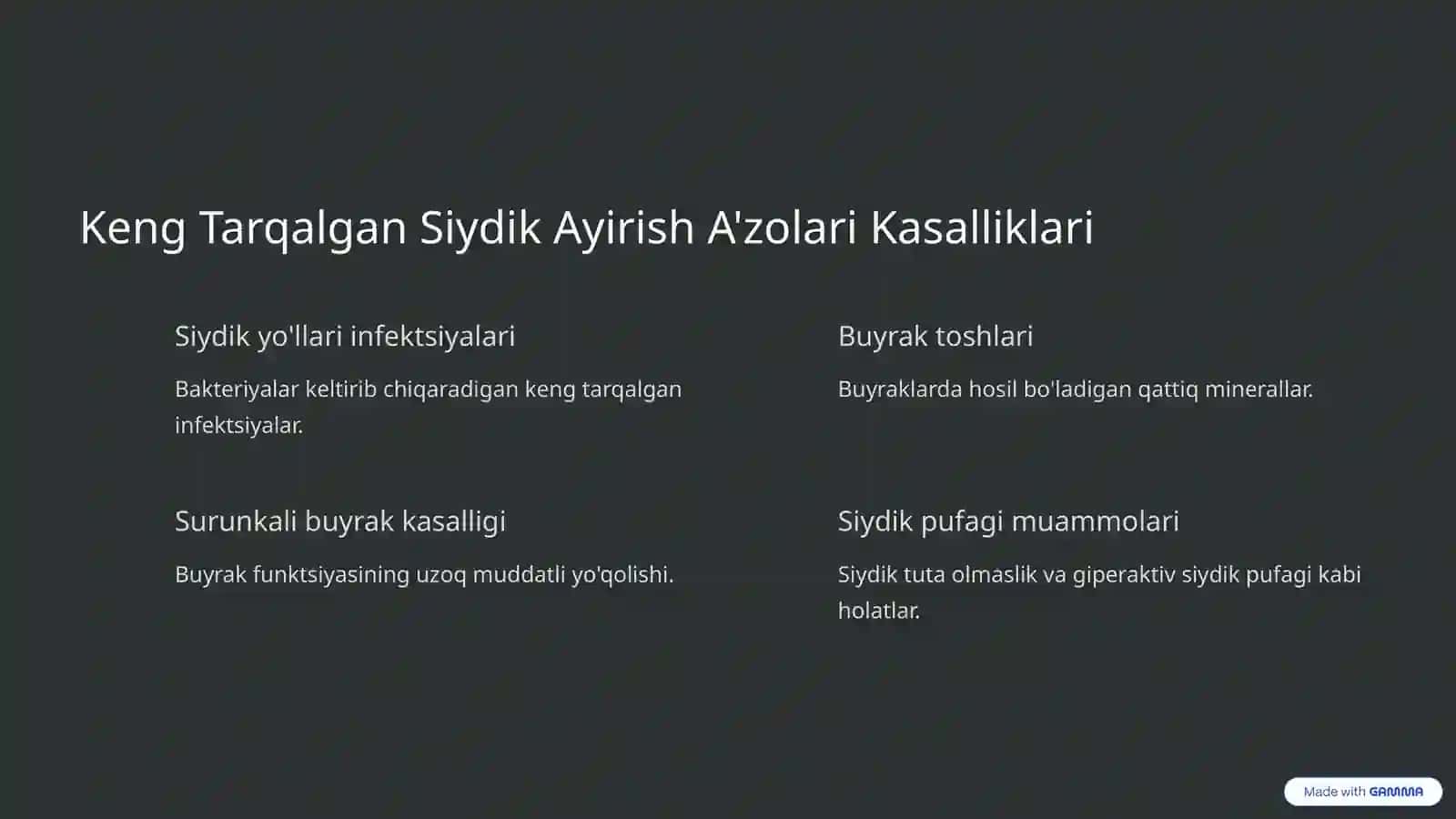Siydik Ayirish A'zolari Kasalliklari: Tushunish va Oldini Olish 3