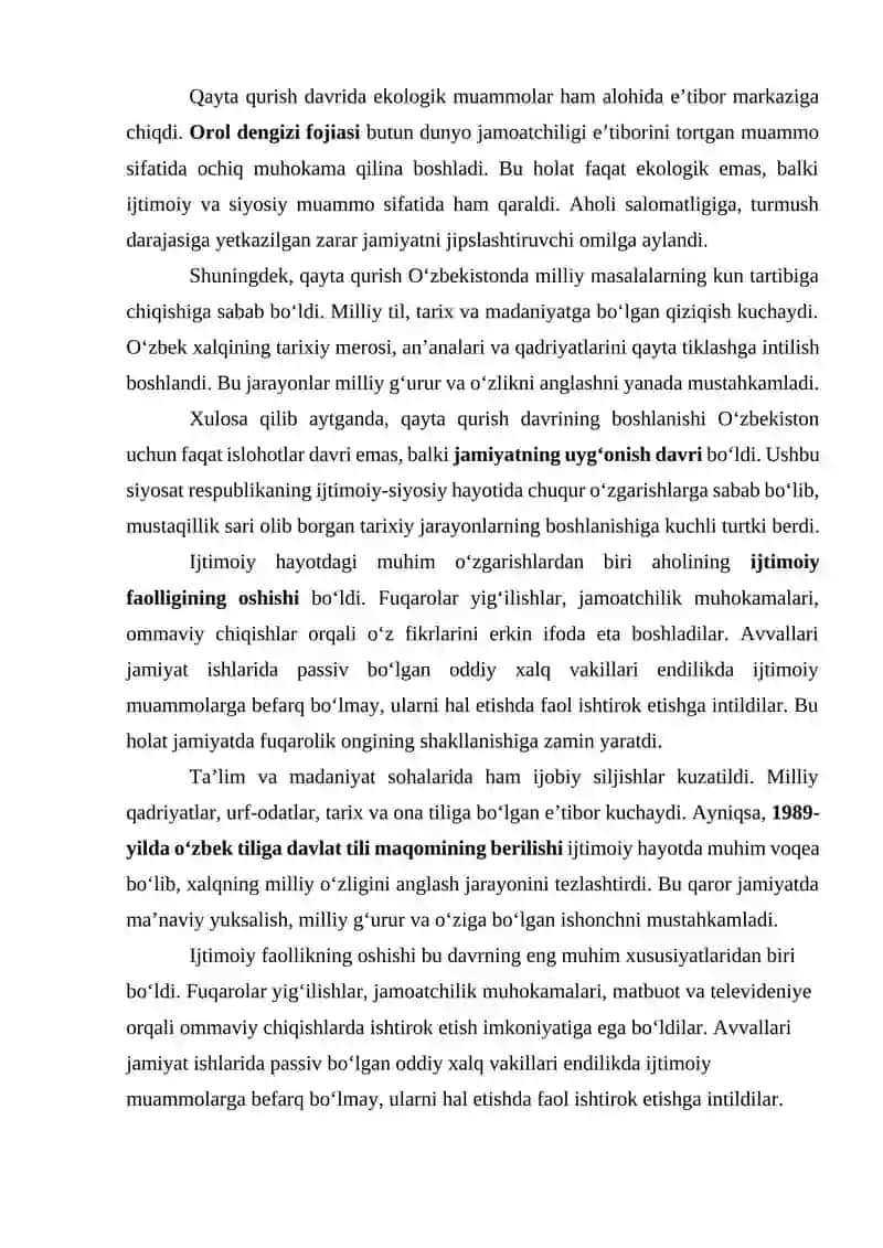 Qayta qurish (Perestroyka) siyosati 3