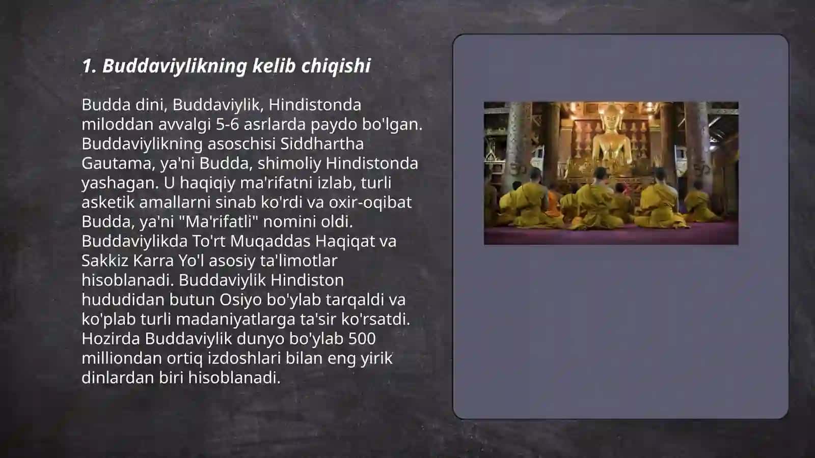 Buddaviylikning kelib chiqishi 3