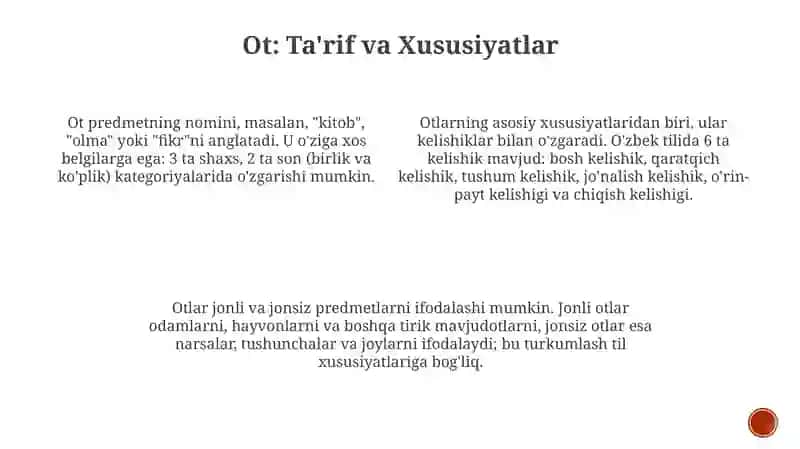 Ot soʻz turkumi 3