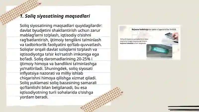Soliq siyosatining tarkibi 3