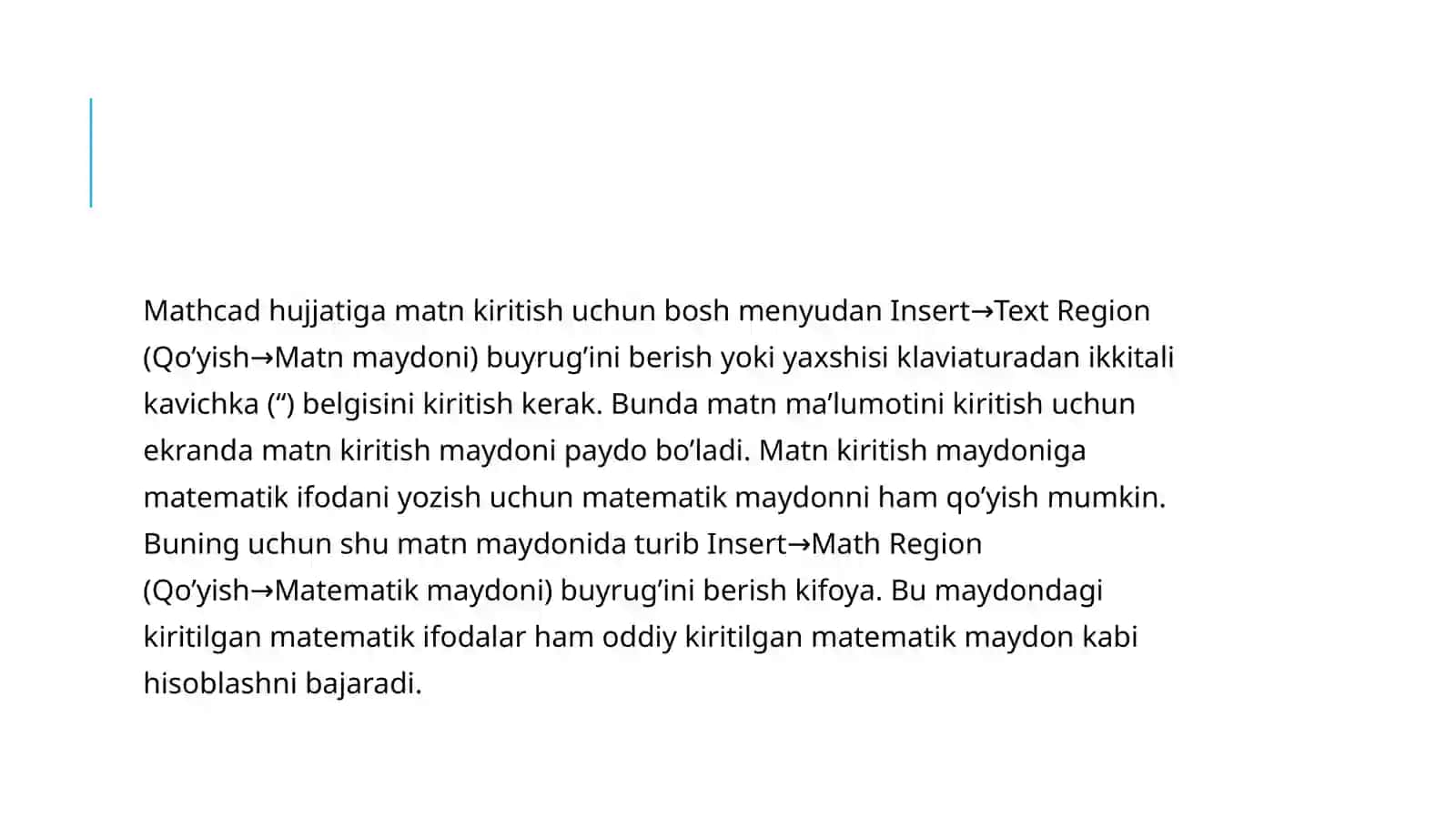Mathcad Paketida Differensial Tenglamalar Simvollarni Hisoblash 3