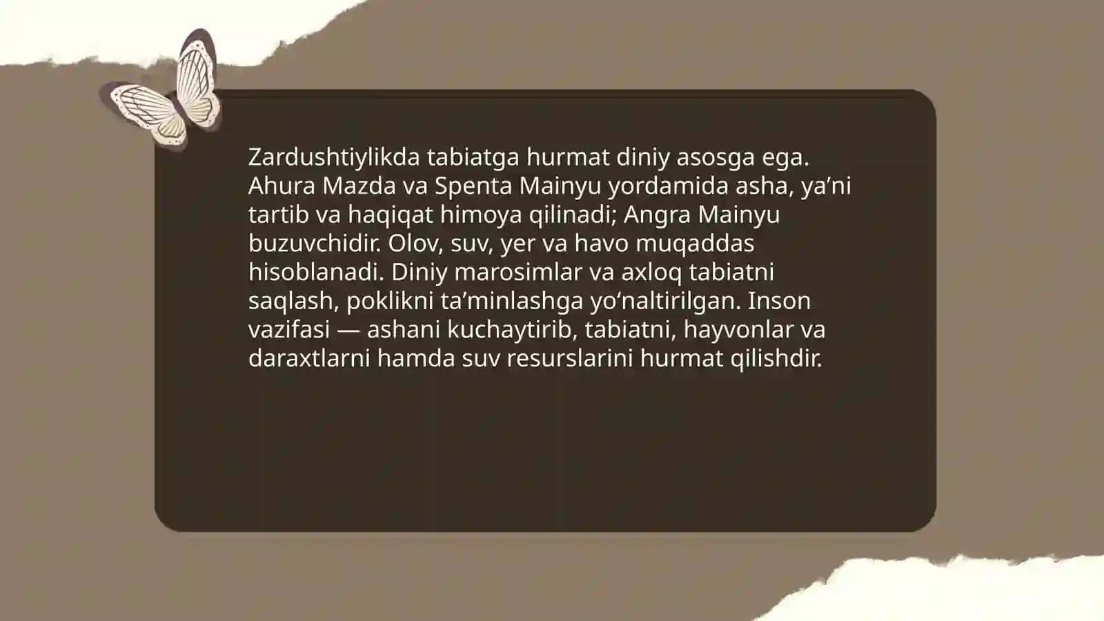 Zardushtiylikda tabiatning ulug‘lanishi 3