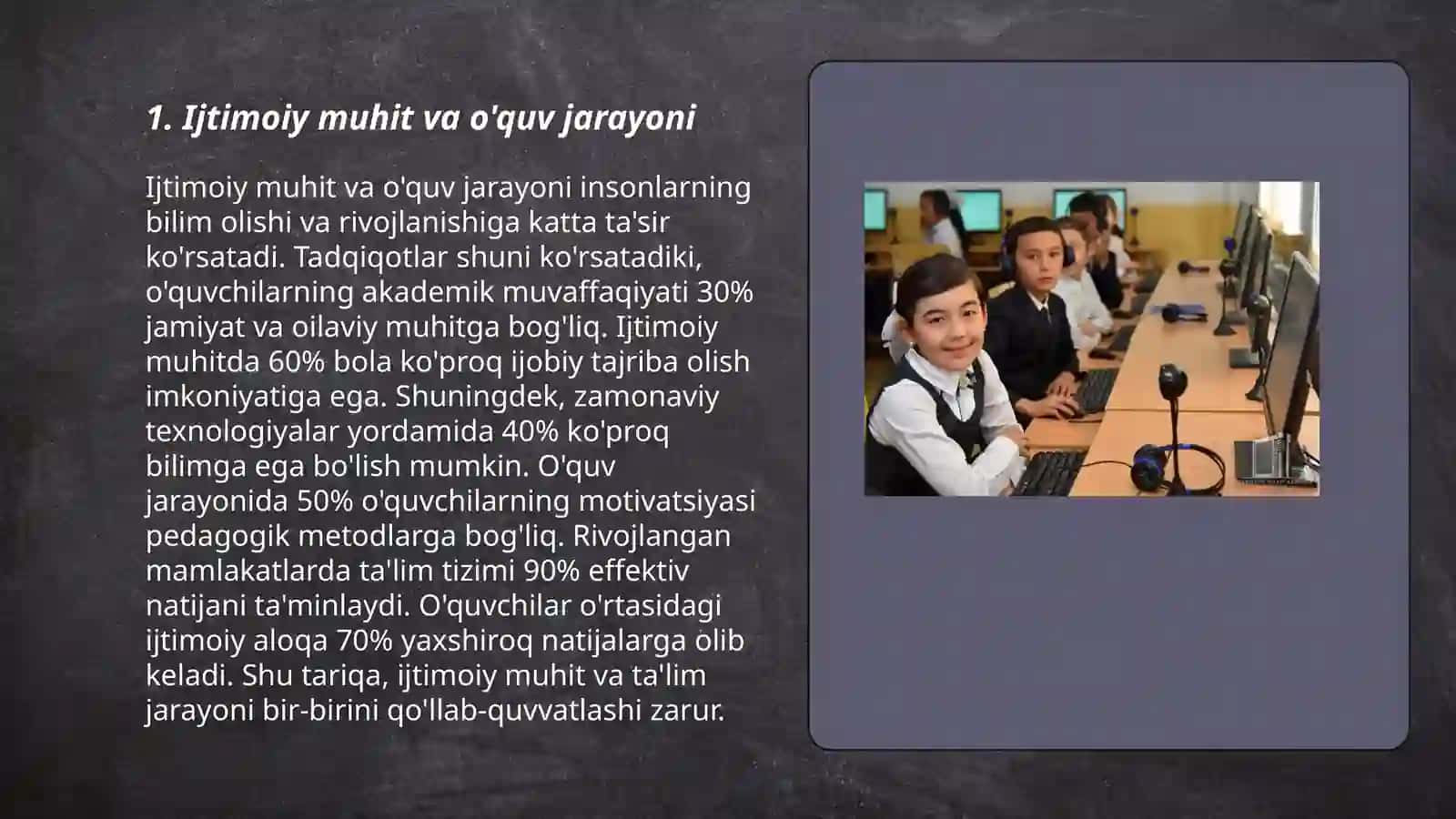 Ijtimoiy muhit va o'quv jarayoni 3