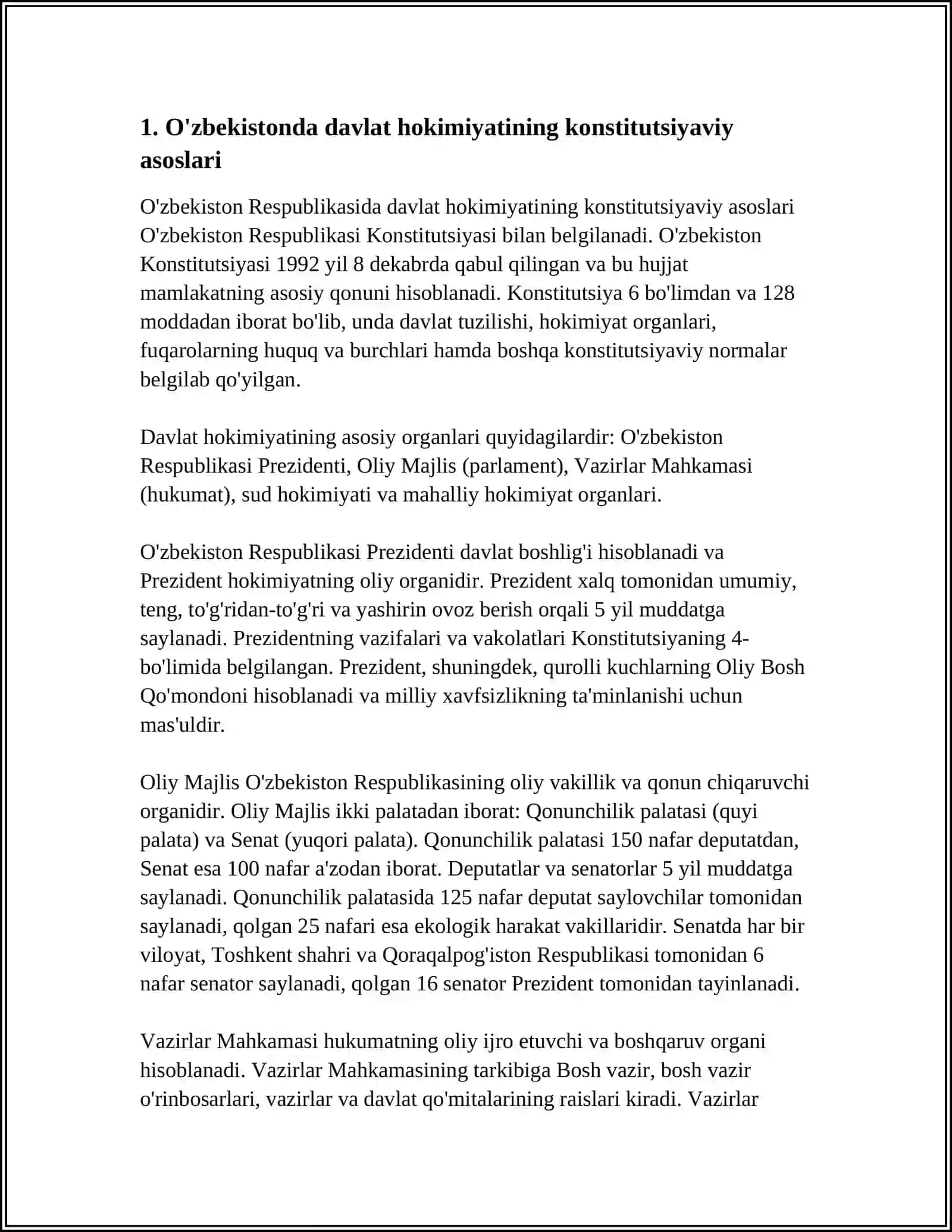 O’ZBEKISTONDA DAVLAT HOKIMYATINI AMALGA OSHIRISHNING XUQUQIY ASOSLARI 3