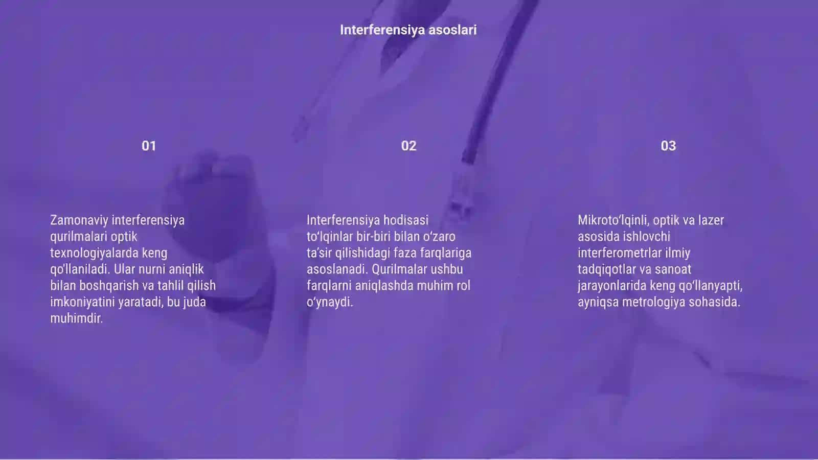Zamonaviy inteferension qurilmalar 3