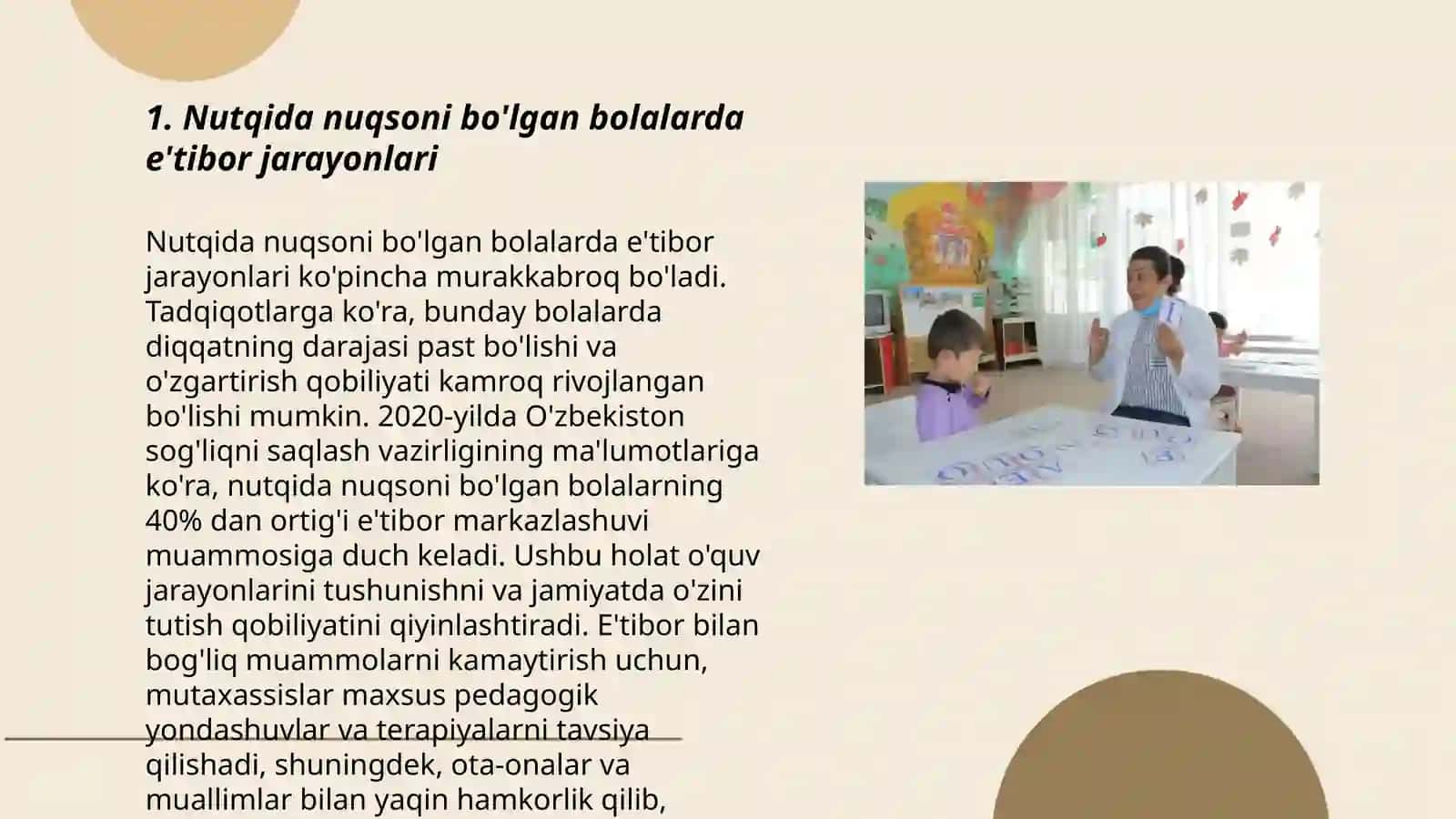 Nutqida nuqsoni bo'lgan bolalarning bilish jarayonlari diagnostikasi tahlili 3