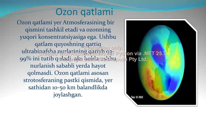 Ozon qatlamining yemirilishi va uning salbiy oqibatlari 3