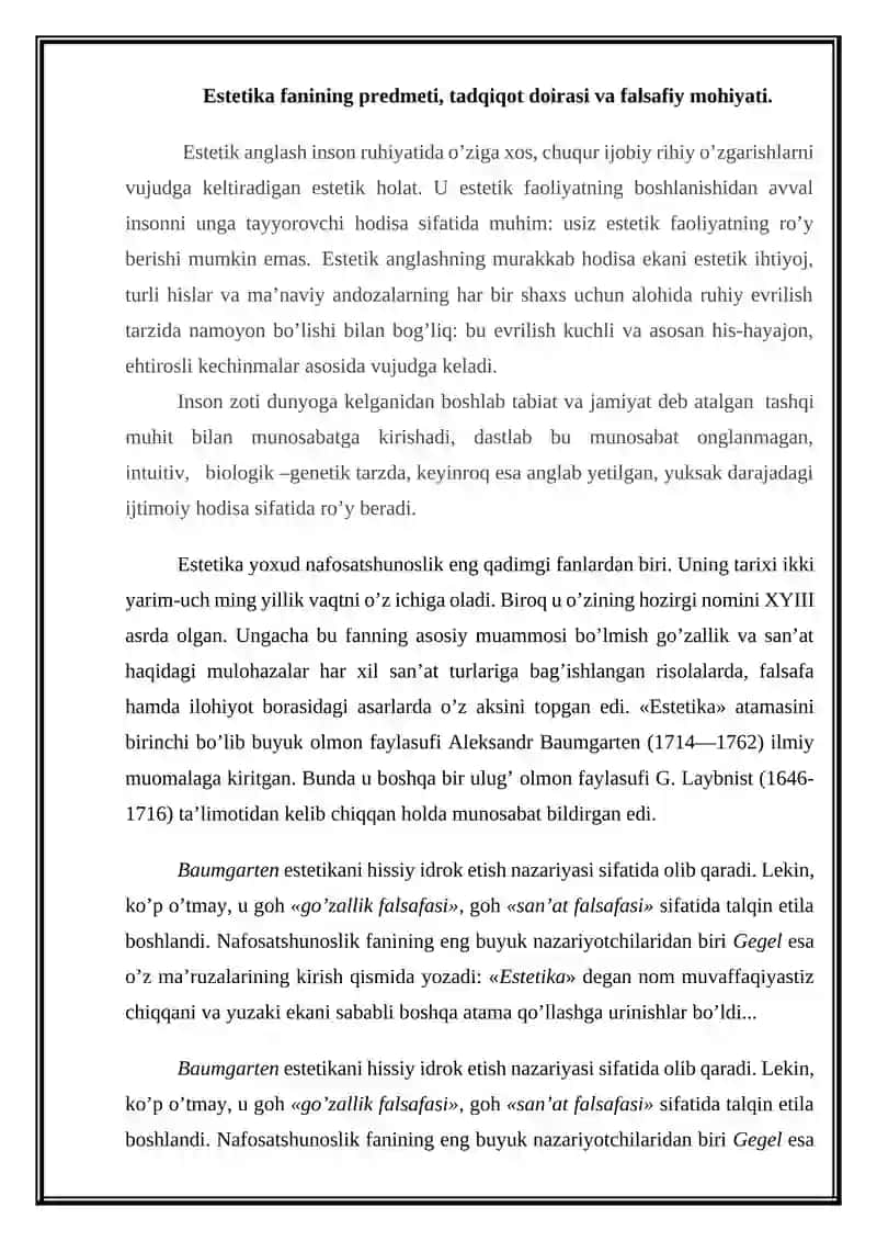 ESTETIK ANGLASH VA ESTETIK FAOLIYAT 3