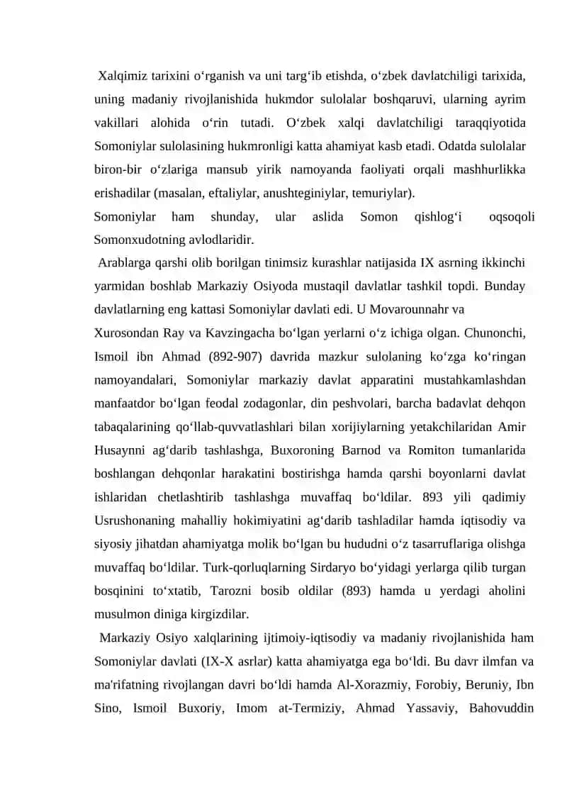 Somoniylar Davrida O'rta Osiyoda Iqtisodiy va Madaniy Taraqiyot 3