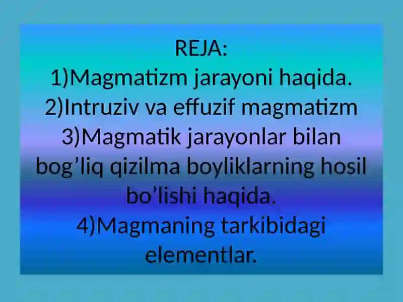 MAGMATIZM JARAYONI 3
