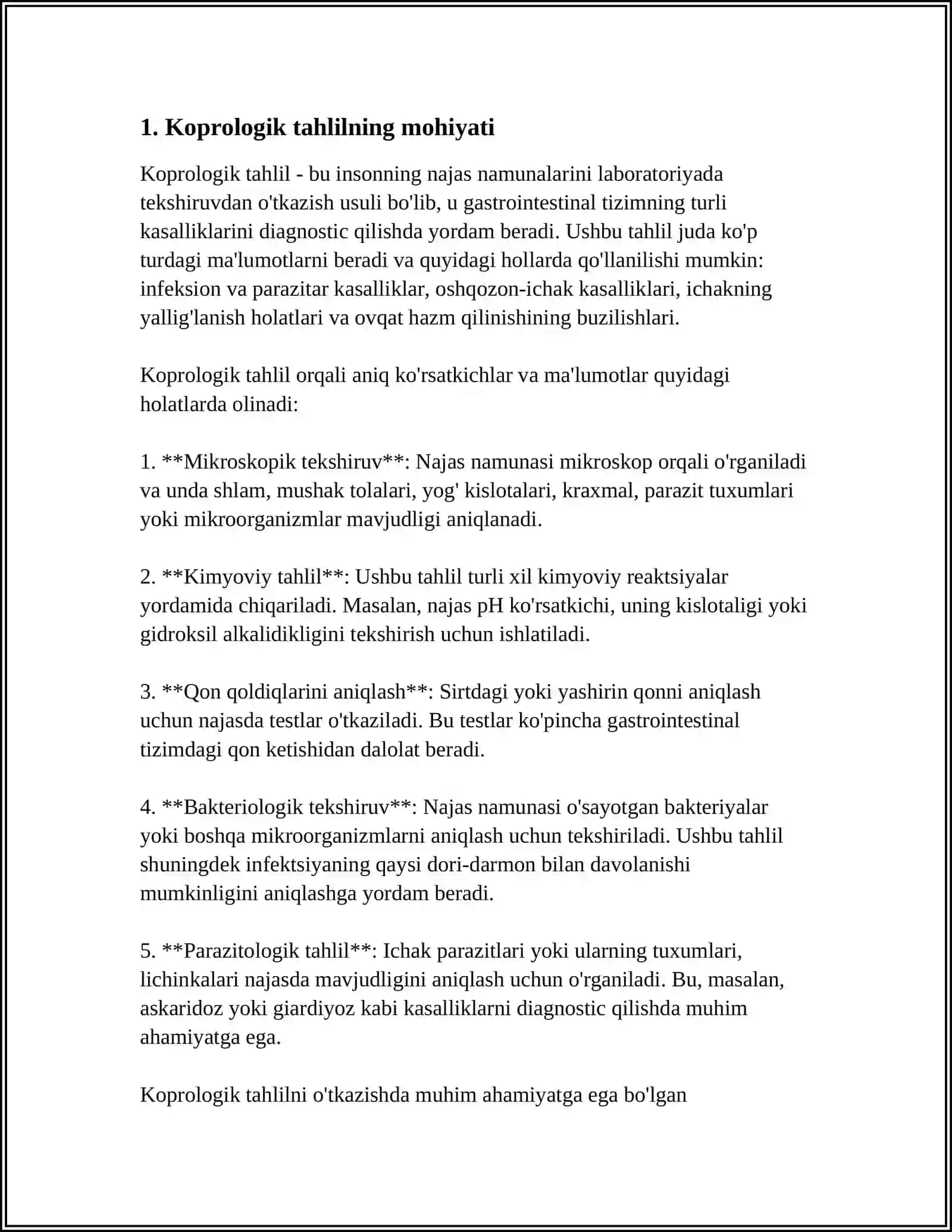 Koprologik tahlilning mohiyati 3