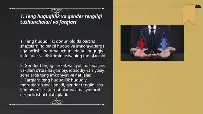 Teng huquqlilik va gender tengligi 3