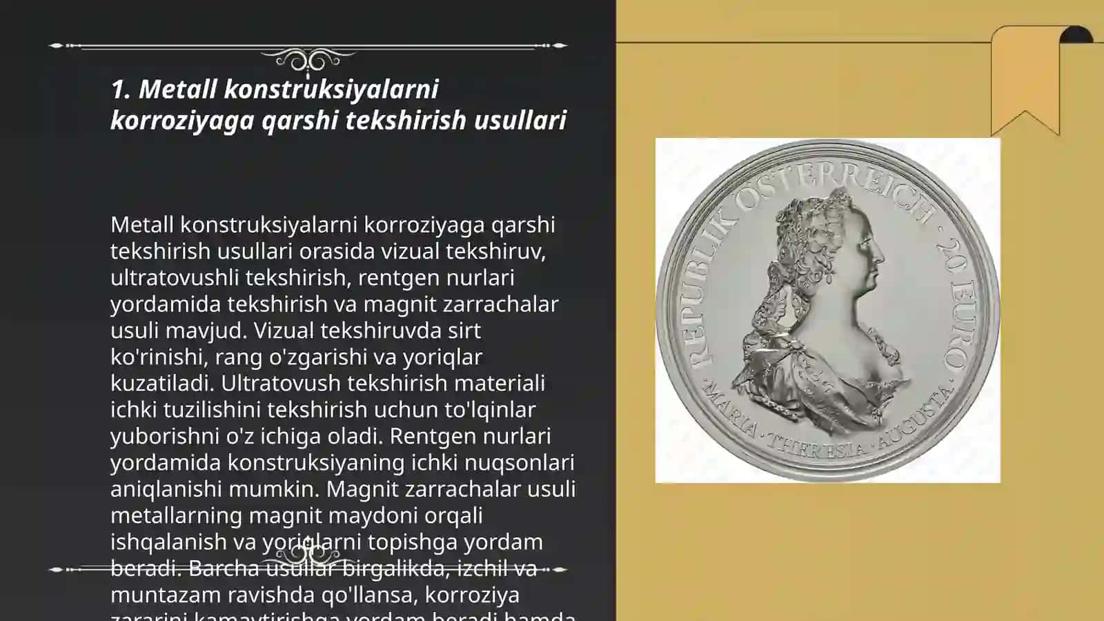 Metall konstruksiyalarning yemirilishini aniqlash 3