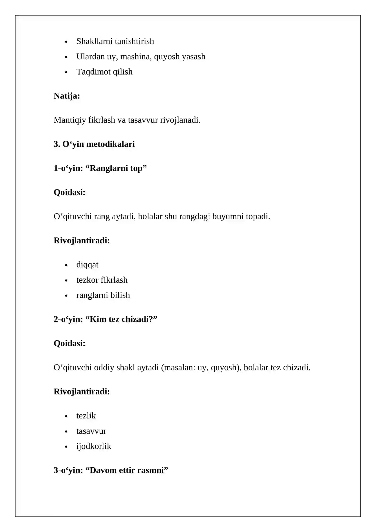 Tasviriy faoliyat orqali bolalarni maktabga tayyorlash 3