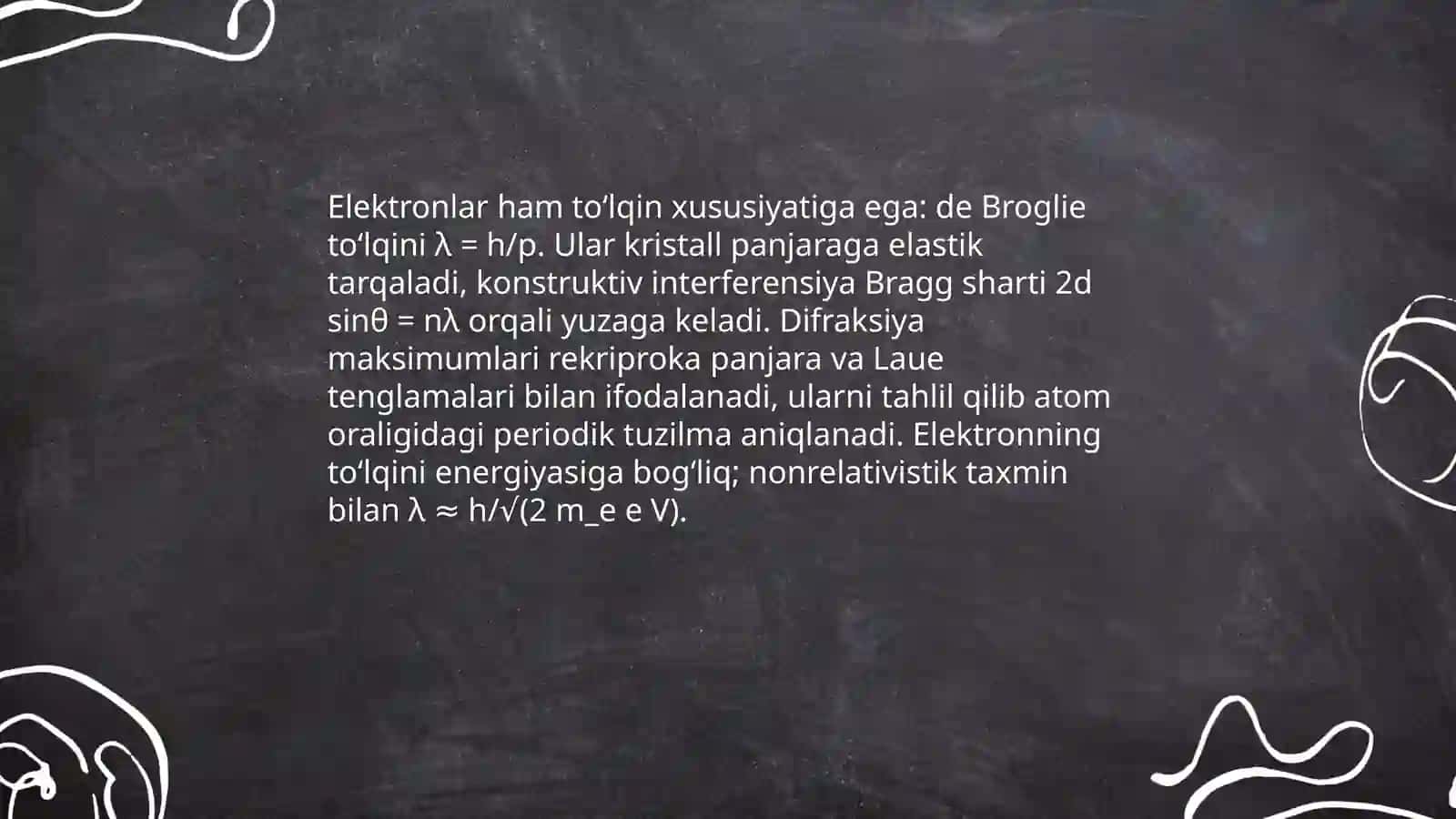 Elektronlar difraksiyasi va uning yupqa qatlamlar strukturasini oʻrganishda qoʻllanilishi 3