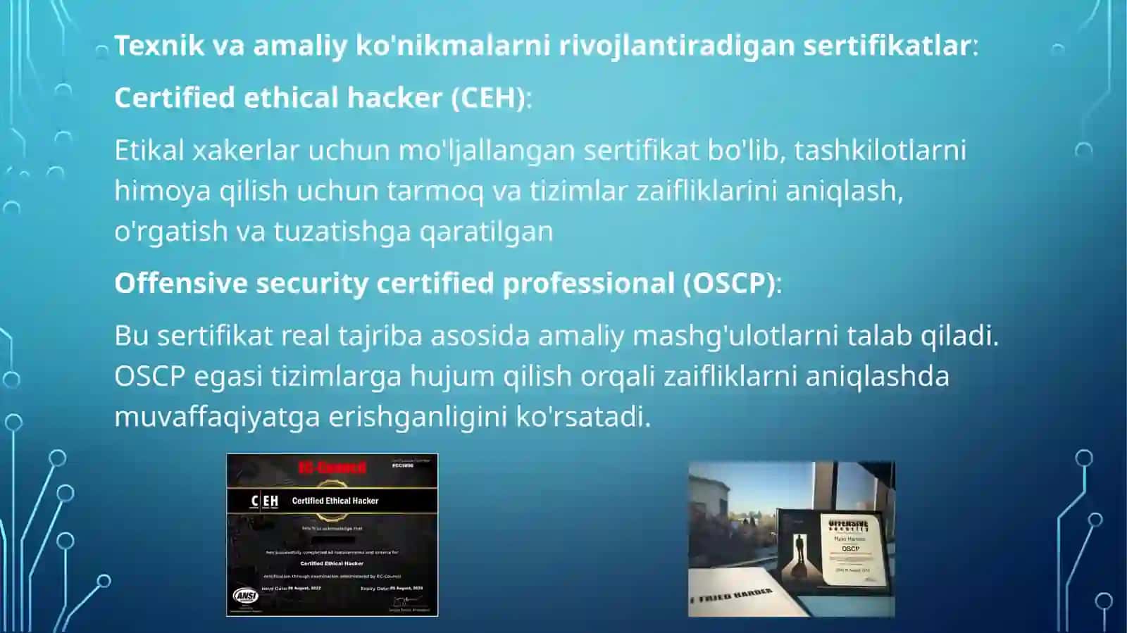 Kiberxavfsizlik sohasida mashhur sertifikatlar 3