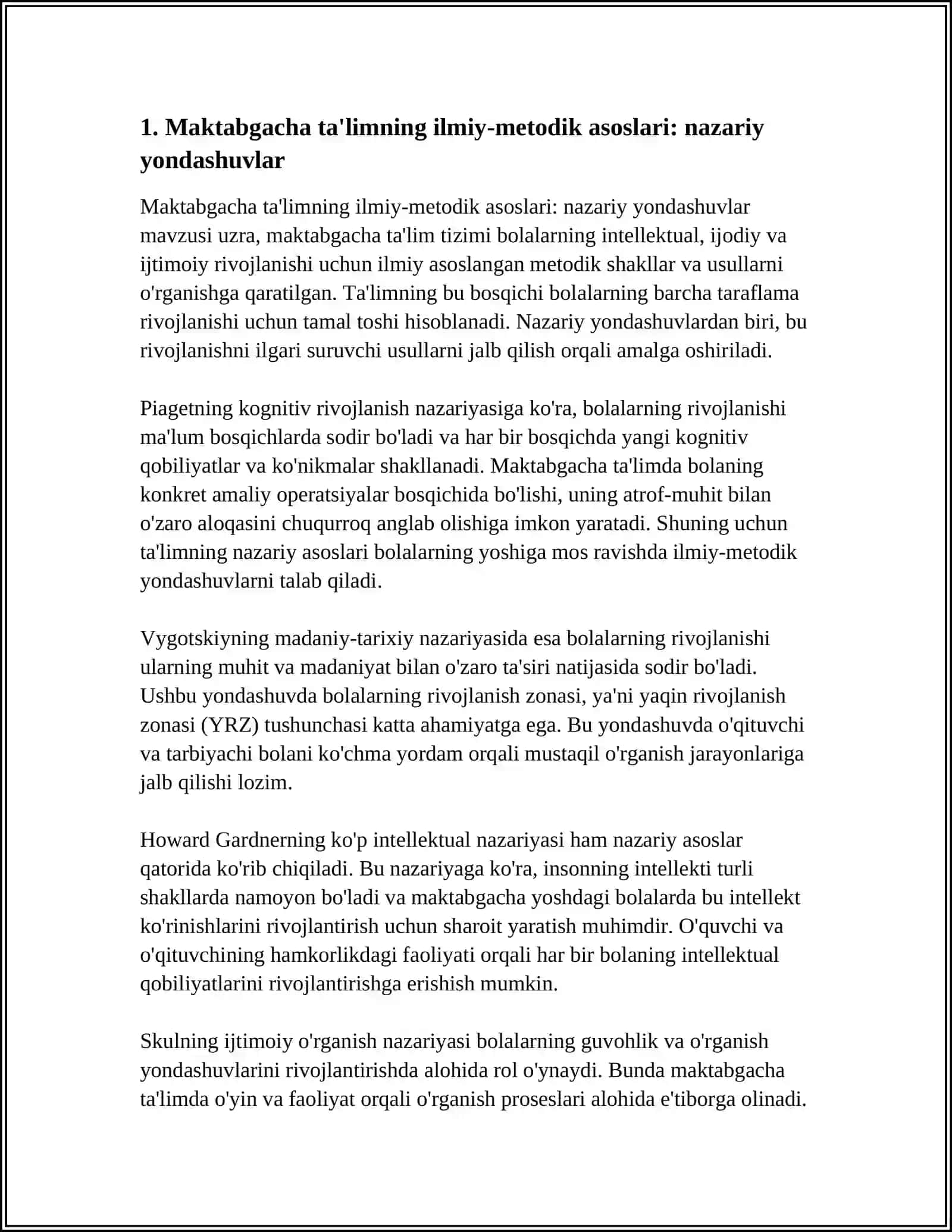 MAKTABGACHA TA'LIMNING ILMIY- METODIK ASOSLARI VA TAMOYILLARII TAHLIL QILISH 3