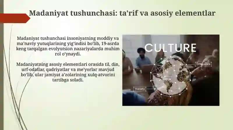 Madaniyat tushunchasi 3