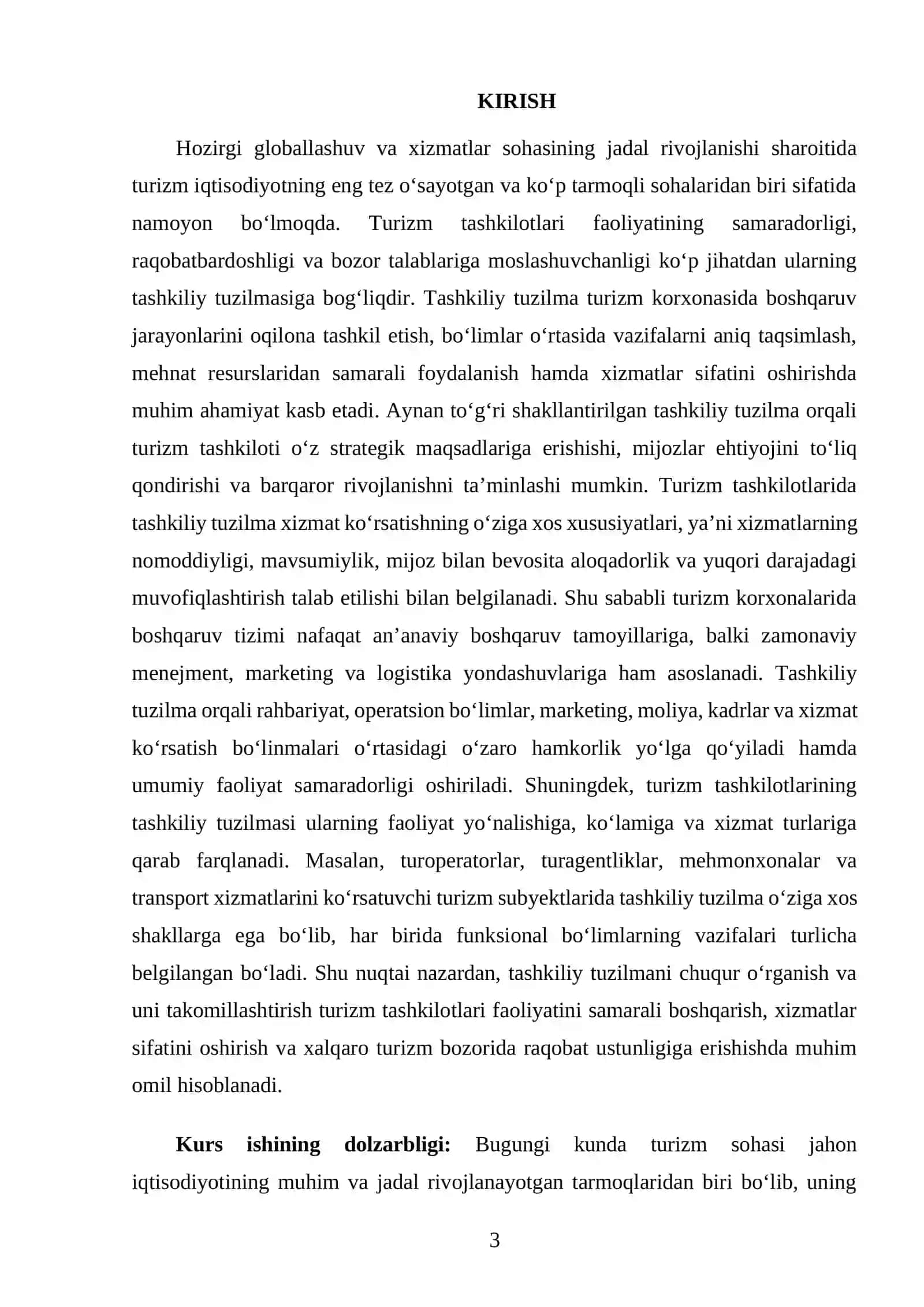 Turizm tashkilotlarida tashkiliy tuzilma 3
