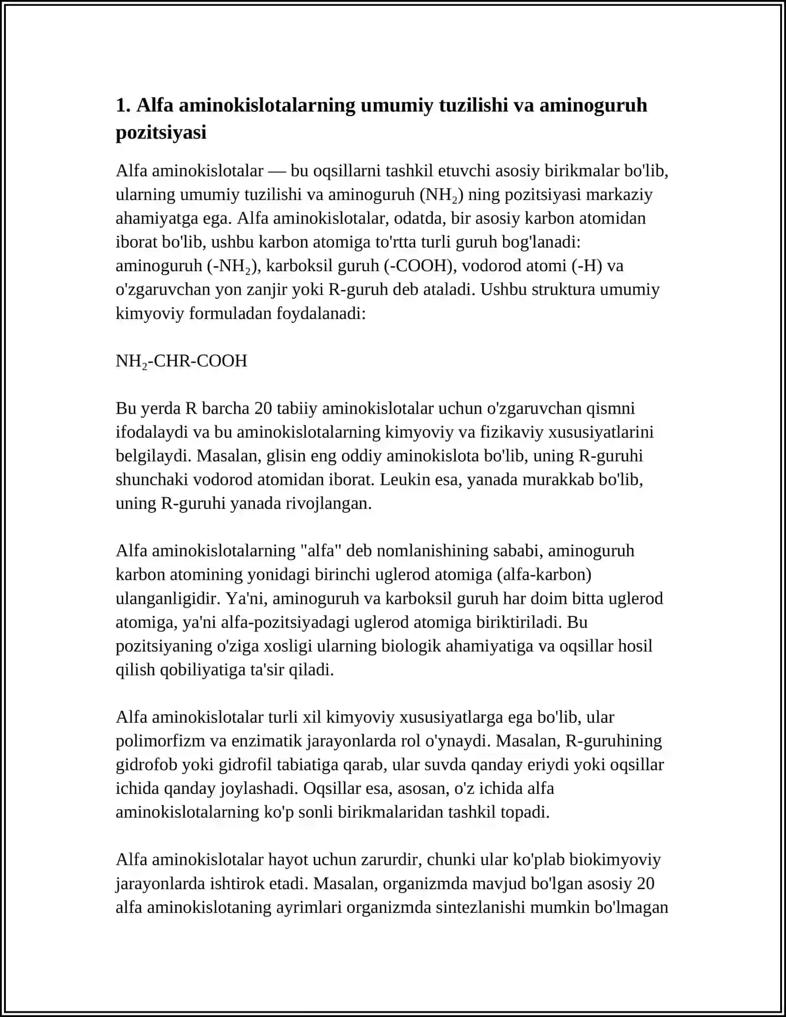 ALFA AMINOKISLOTALAR VA GARMONLAR 3