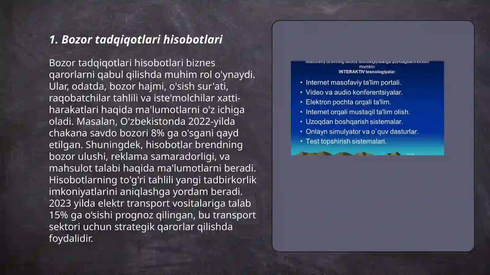 Bozor tadqiqotlari hisobotlari 3