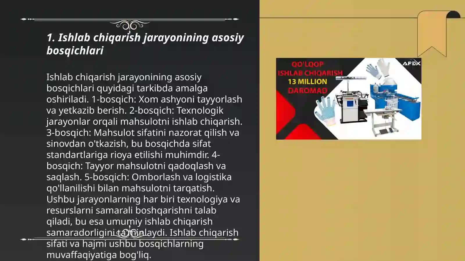 ISHLAB CHIQARISH JARAYONI VA UNI HISOBGA OLISH 3