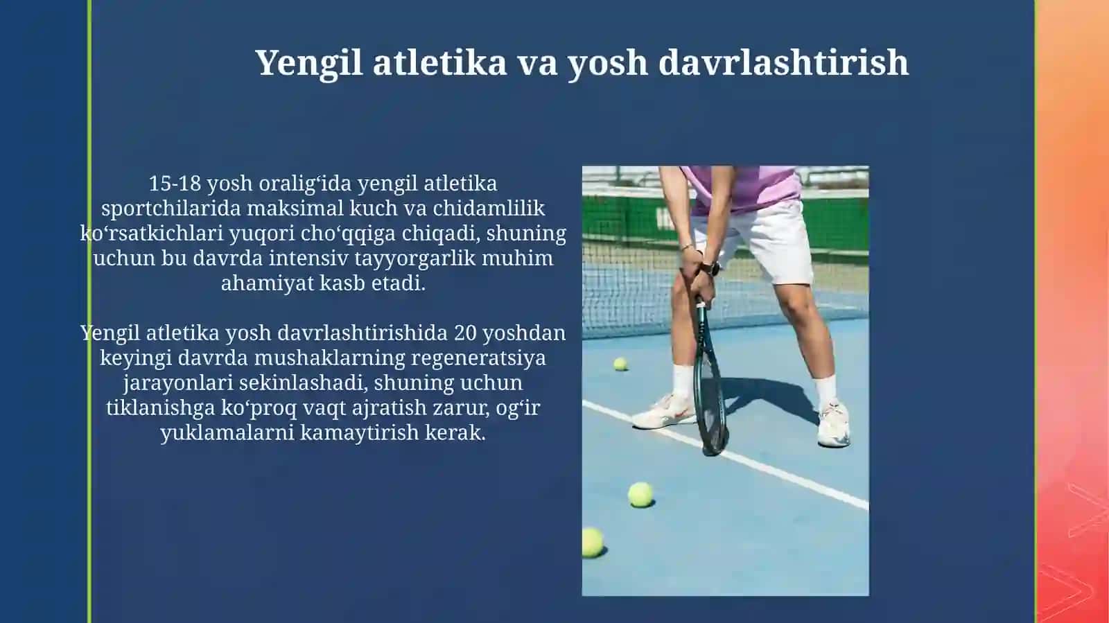 Sport faoliyati jarayonida yosh xususiyatlarini hisobga olish 3