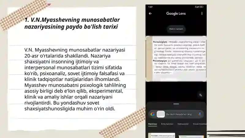 V.N.Myasshevning munosabatlar nazariyasi 3