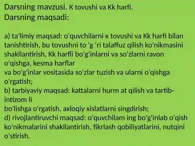 Boshlang'ichsinflarda fonetika bo'limida foydalaniladigan metodlar 3